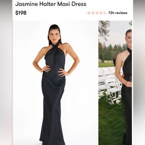 Show Me Your Mumu Jasmine Halter dress in black